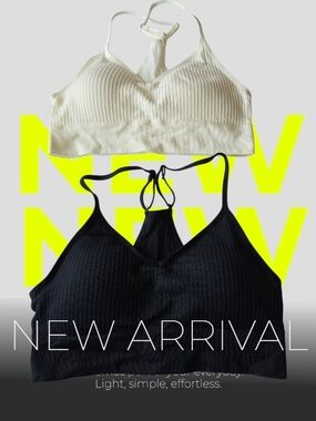 CRANE 2-Pack Seamless Comfort Bralette - White & Black, M